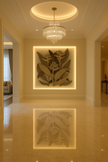 Framed Palm Relief Panel