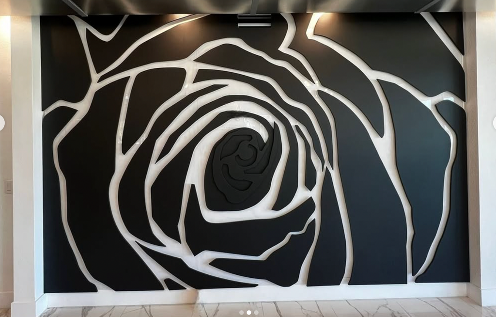 Linear Rose Mural