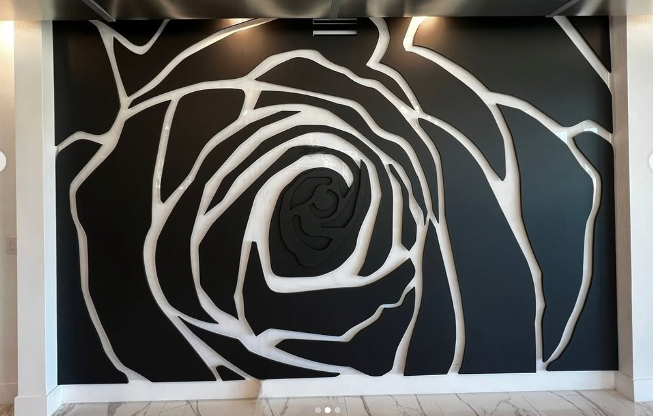 Linear Rose Mural