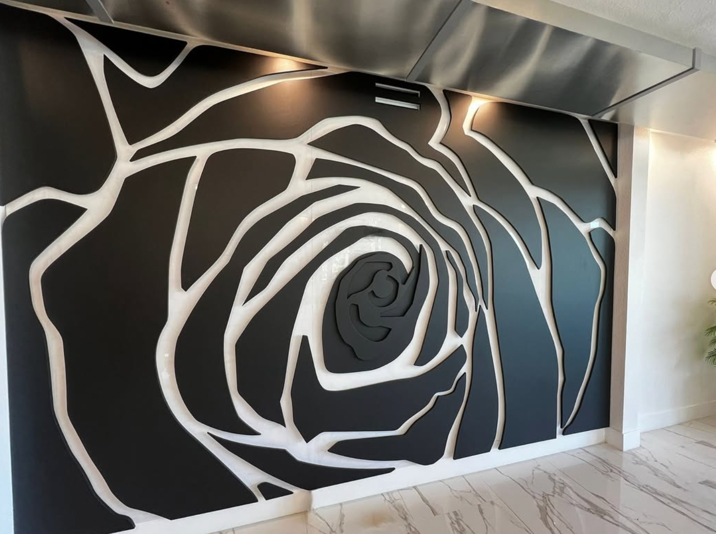 Linear Rose Mural